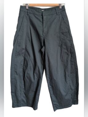 UNIQLO : Clare Green Minimalist Contemporary Cotton Balloon Pants Size Small